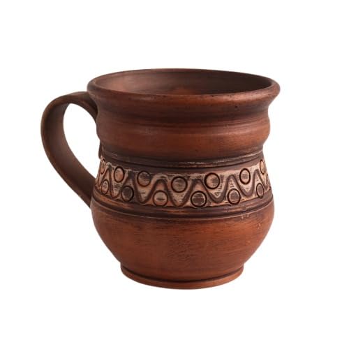 8.5 oz Modern Ceramic Tea Cup with handle - Clay Handmade Pottery Coffee Mug - Rustic Eco friendly Drinkware tasses - Handthrown tableware cups - Organic pottery for anniversary