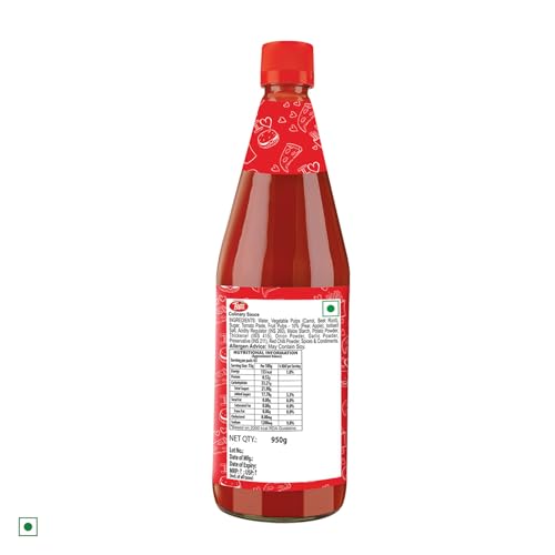 Image of TOPS Snack Sauce - 950 gm Glass Bottle |Made with the goodness of juicy hand-picked tomatoes| Cholesterol Free| Trans Fat-Free| No Added Colour (Pack of 3)