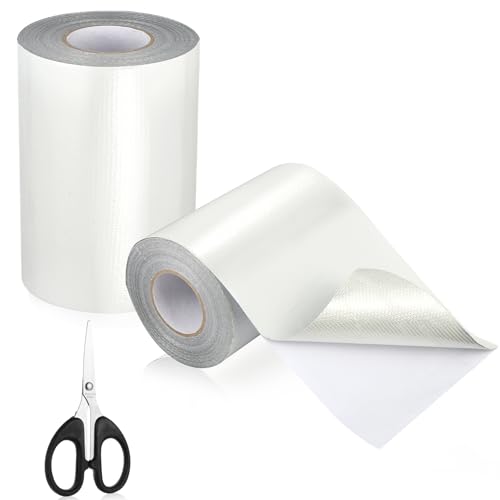 Image of 4.5Inch x 40FT RV Awning Repair Tape with Scissors, Outdoor Heavy Duty Repair Tape for Tarp, Tent, Boat Cover, Canvas, Sail Tape, Waterproof, UVproof and Heat-Resistant Tear Repair Pctch Kit