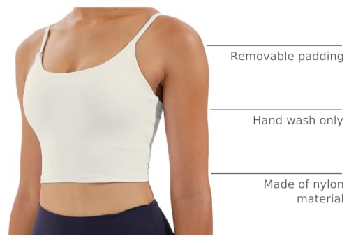 Image of Women's Strappy Stretch Sports Bra Longline Yoga Tank Top Fitness Bra Workout Camisole Crop Tops for Teen Girl