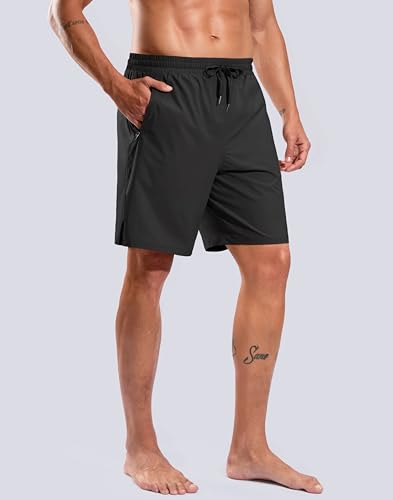 Image of G Gradual Mens Swim Trunks with Compression Liner 7 inch /9'' Quick Dry Board Shorts Swimsuit Bathing Suit for Men Zipper Pockets
