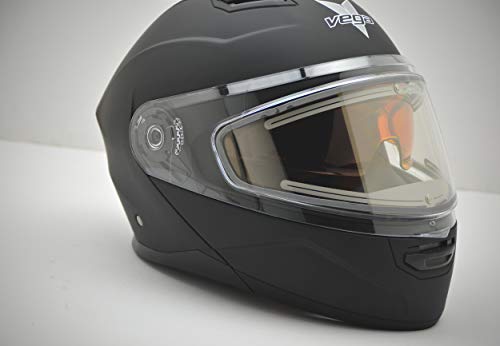Vega Helmets Unisex-Adult Modular Caldera Electric Snow Snowmobile Helmet with 30% Larger Shield and Sunshield (Matte Black, 3XL) - Thumbnail 6