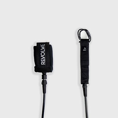 Revolwe RE181-BLK-LE105 8' Premium Surfboard Leash Made From Recycled Materials Surf Leash 8' Surf Board Leash thumb #8