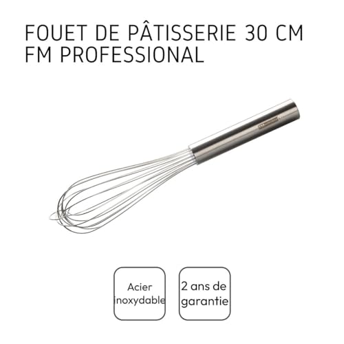 FMprofessional 21887 Schneebesen, Edelstahl, 30 cm, Silber