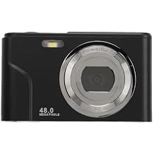 Digital Camera, 1080P 48MP Compact Point and Shoot Camera, Kids Cameras for Photography, 16X Digital Zoom, 2.4 Inch Display, for Students Teens Adults Girls Boys Star Black