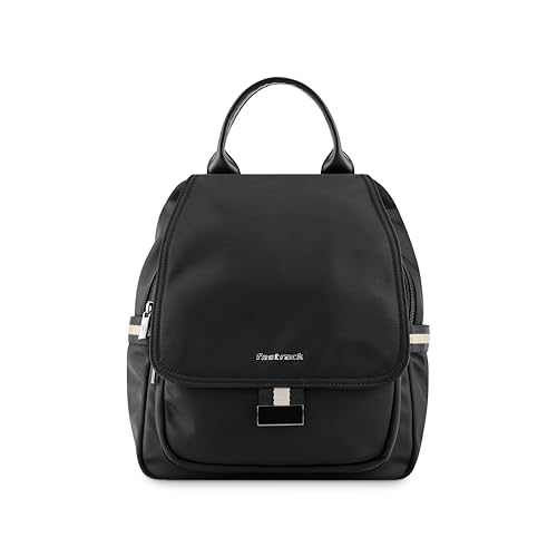 Image of Fastrack Casual Backpack for Girls | Nylon Women's Handbags | Space for 2 Bottle Holder| Ladies Purse Handbag | Backpack for Casual Carry