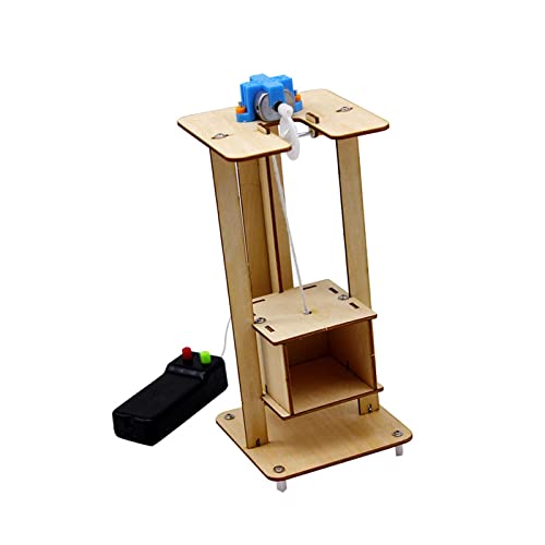 Almencla Ascenseur en Bois à Monter Soi-même, Jouet d'ascenseur électrique, Modèle d'ascenseur électrique pour Adolescents, Garçons et Filles, Cadeau I
