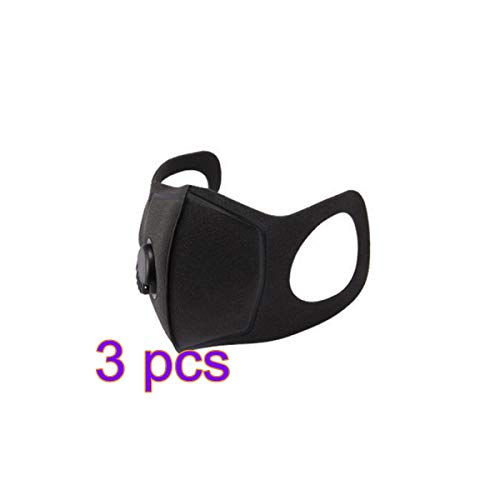 LIGGZ Máscara de Polvo PM2.5, máscara de Filtro antivaho y antiniebla a Prueba de Polvo, máscara para Exteriores con válvula de respiración, máscara de Media Cara Negra para Hombres y Mujeres