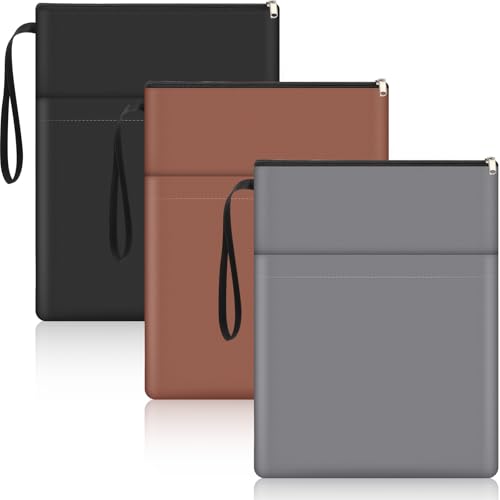 Housse de livre voyage haut de gamme avec poignée lot de 3 pochettes zippées lavables