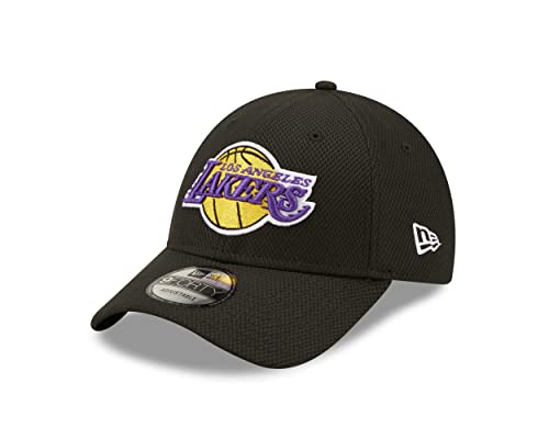New Era Los Angeles Lakers Basketball Kappe Schwarz Modell 9Forty Strapback-Verschluss NBA - One-Size