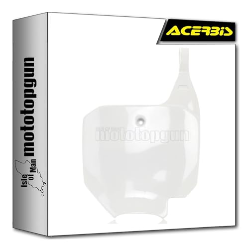 Porte numéro avant Acerbis blanc pour moto Honda CR 85 R 2004-2006