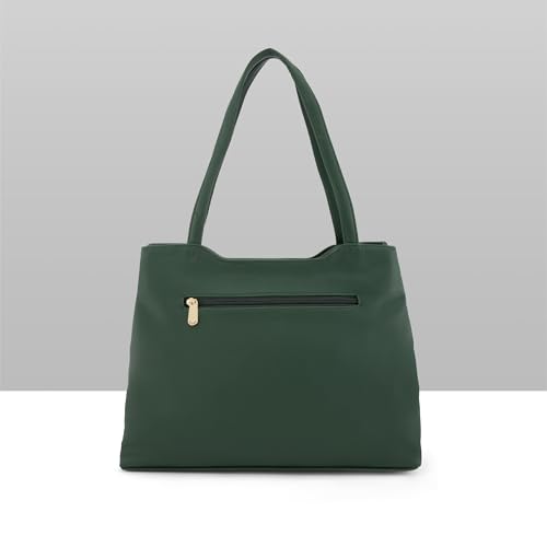 Image of Caprese Kai Tote Large Shoulder Bag for Women | Solid Pattern | Faux Leather | Zipper Closure | Spacious Office & Travel Tote | Stylish Work Bag | Elegant Handbag for Daily Use