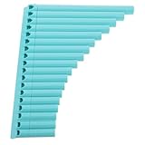 Yardwe Panflute para Principiantes Tubos C Instrumento Musical Educativo Color Azul Vibrante para Exploración Creativa y Práctica Diaria