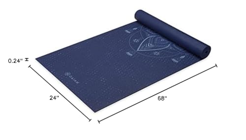 Image of Gaiam Premium Yoga Mat, 6mm Thick Print Mat | Premium 6mm thick cushioning for joint support. Non-slip print design for yoga, Pilates & floor workouts.