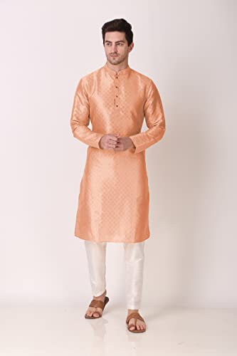 Elina fashion Men's Art Silk Kurta Pajama (Bottom) Woven Set - Designer Indian Diwali Traditional Ethnic Wear4