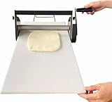 Máquina laminadora de rodillos de masa, manual compacta de acero inoxidable con grosor ajustable para uso comercial