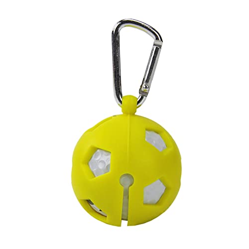 ゴルフボール用シリコンポーチホルダー-ボール収納用ソフトシリコンゴルフボールバッグ 男性女性のための保護ポータブルボール保持ポーチアクセサリー Handon