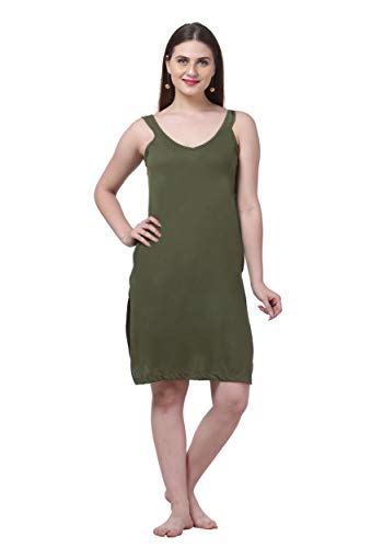 Image of Splash Cotton Rich Camisole Slip for Women| Long Kurti Slip /Suit Slip /Camisole Slip Knee Length - 139