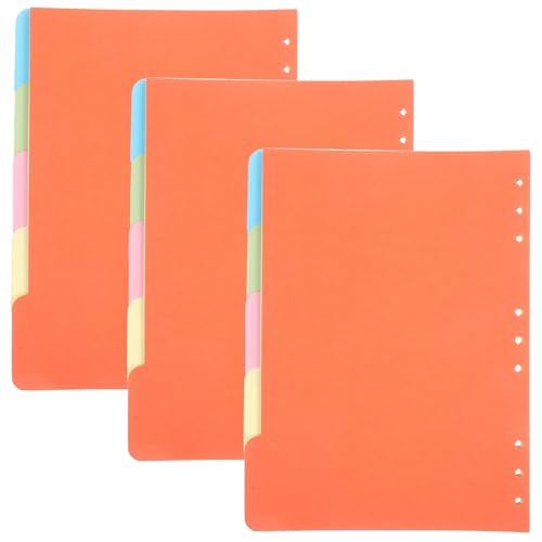 Separadores de cuaderno de cartón con diseño colorido y divisores creativos de organización