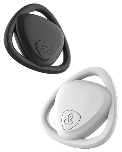 Bluetooth Key Finder Anti-Lost&GPS Tracker Tags for Keys, Phones, Lugguges, Wallet, Pets, Bikes Works with Find My(iOS) Remote Control Finder IP6/7 Waterproof Item Locator (Black & White)