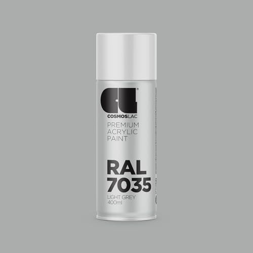 Image of Cosmos LAC Acrylic Paint Spray Can for DIY Projects Spray Paint, 400 ml (RAL 7035 Light Grey)