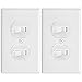 Faith White Double Light Switch (2-Pack) | Two Single-Pole Wall Light Switches in 1-Gang Fixture | 15-Amp Duplex Toggle Switches for Home Improvement | Grounding Screw & Matching Wall Plate Included