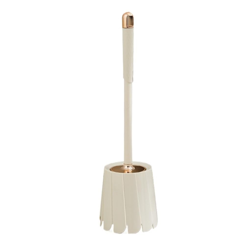 Zyyanshop Gold Toilet Brush Cleaning Toilet Brush Household Bathroom With Base Long Handle(Gold)