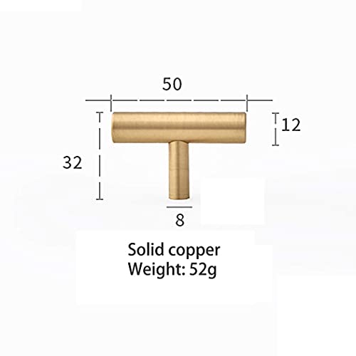 WYNWJ Tire les Poignées de la Poignée, Armoire de Placard en Cuivre Massif Tire le Matériel de Garde-Robe Tiroir de Cuisine Placard de Cuisine Pour Placards Or/50Mm - Image 3