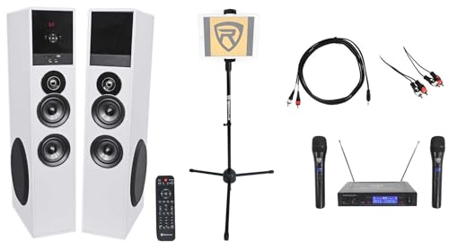 Rockville Bundle: Rockville TM80W White Speakers 8