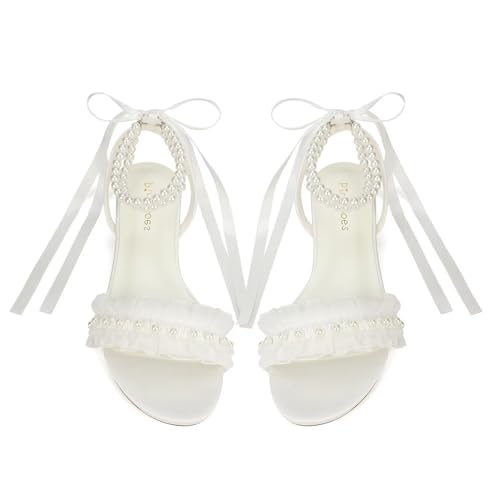 Pearl Wedding Flats for Bride Open Toe Bridal Sandals Flat Wedding Shoes for Bride2