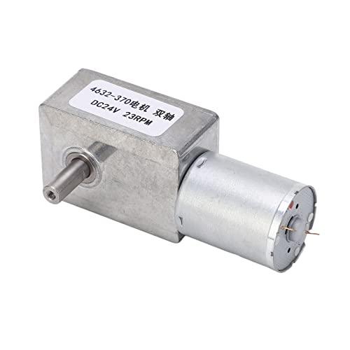 Dc Worm Gear Motor for Square Double Shaft Double Axis for Mini Two Shaft Miniature Shaft for Twin Shaft Coupled Shaft Pneumatic Motors (23RPM)