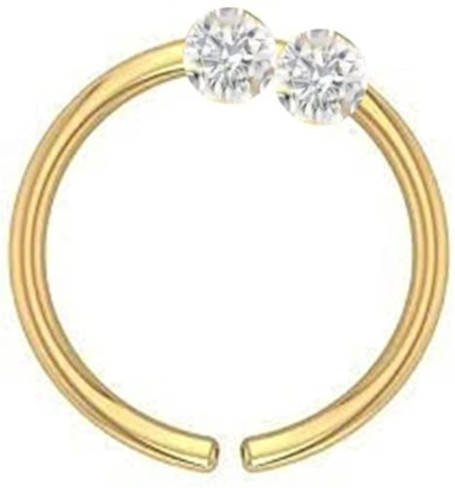 Gold-Plated Nose Ring, Tulip Design