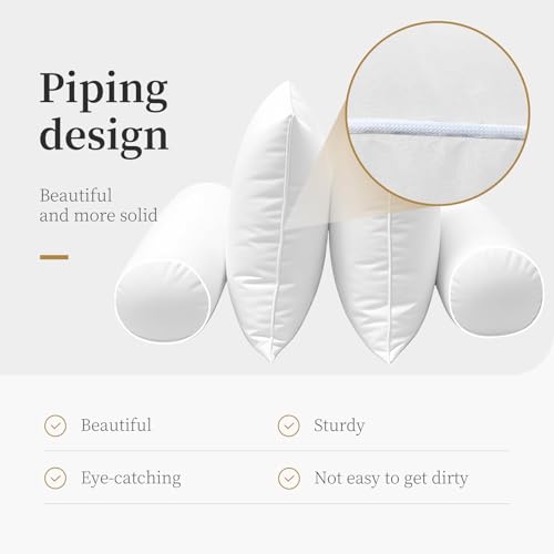 Image of Outdoor Daybed Cushion Cover Twin,Daybed Mattress Bolster Pillow Fitted Sheet Cover,Twin Size Outdoor Daybed Cushion Covers (White, 75 * 39 * 6in)