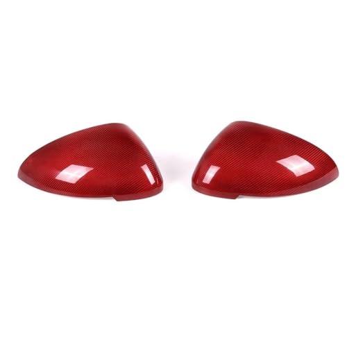 Coques de rétroviseurs en carbone véritable rouge au quotidien pour Porsche Macan