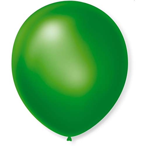 São Roque 106110350 - Balao Cintilante N.070 Verde - Pacote com 50, Multicor