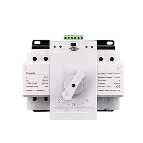 Interruptor ATS 63A automático para evitar cortes de luz con doble entrada de energía 230V 2P 1