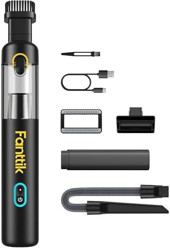 Fanttik V8 Mate Handy Vacuum Cleaner, 12,000 Pa, Handy Cleaner, Strong Suction, Ultra Lightweight, 4 in 1, Multi-functional, Flex Hose, Pet Hair Cleaning, Cordless, 30 Minutes of Continuous Operation