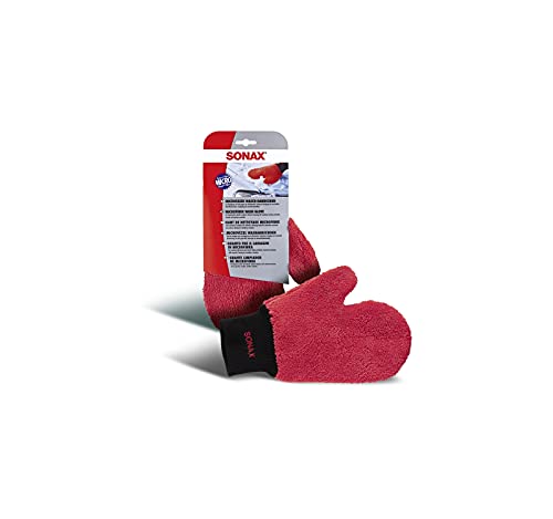 Preisvergleich Produktbild SONAX Microfaser WaschHandschuh (1 Stück) bequemer Handschuh mit maximalem Oberflächenschutz, schonende Reinigung Aller Lack, Glas und Kunststoffoberflächen, Art-Nr. 04282000