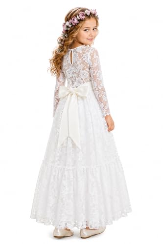 HILEELANG Flower Girl Maxi Dress for Weddings