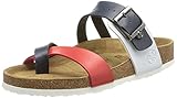 sandalias mujer verano 2018 Plantilla Tieffussbett Rieker V9480, Sandalia Mujer, Azul, 39 EU
