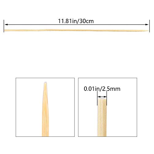 Utoolmart Palos de Bambú Naturales para BBQ 30 cm 90 pzas miniatura 2