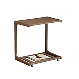 Gain de place : la table d'appoint moderne dispose d'un design élégant avec des lignes épurées et des couleurs élégantes. Idéale pour les appartements où l'espace est limité pour les tables de chevet traditionnelles et les tables d'appoint, cette table d'appoint en forme de C est un choix parfait pour les salons et les chambres. Avec une hauteur de 63 cm, il offre praticité et confort, que vous soyez en train de marcher ou de poser des objets.
