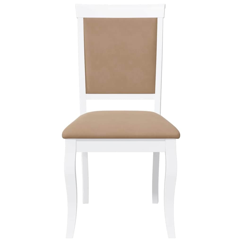 Generisch Sillas de comedor con cojín 2 pcs. Blanco madera maciza árbol de