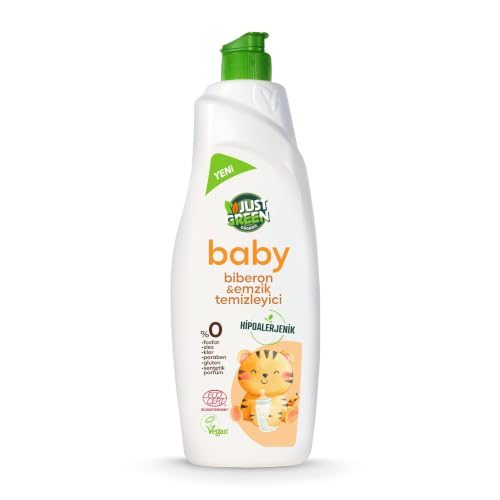 Biberon ve Emzik Temizleyici, Parfümsüz Bitkisel Bazlı Bebek Bulaşık Sıvısı, Hipoalerjenik, Vegan, Ecocert Sertifikalı, 750 ml