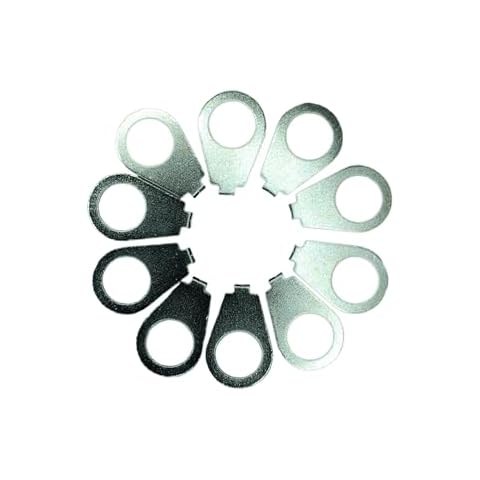 2WMusic 10pcs Guitar Knobs Pointer Indicator Plates 9.5MM 3/8" Diameter Silver Chrome Guitar Control Knob Position Pointers Washers for Gibson LP Les Paul Electric Guitar Parts Cover