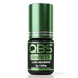 QBS® SAFETY Lash Glue for Eyelash Extensions | Professional Individual Eyelash Glue | Hypoallergenic Super Adhesive for Sensitive Eyes | Strong Bonding Lasts Up to 2 Weeks - Black (3g)