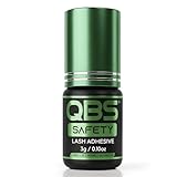 QBS Safety Wimpernverlängerungskleber - 3 g, False Lash Adhesive mit Magic Preserve Pack, Red Pin, Kleberhaltering, Silikagel