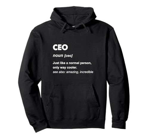 CEO Gifts & TShirts CEO Pullover Hoodie ,Black ,Small
