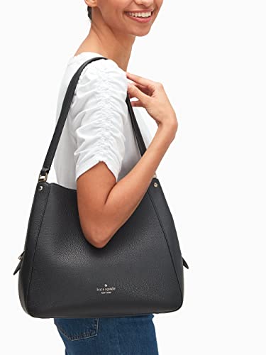 Kate Spade Leila Medium Triple Compartment Shoulder (Black) #TOP2
