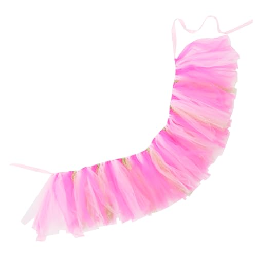 Birthday High Chair Tutu Skirt for Party Decoration Pink Gold Tulle Skirt for Shower Birthday Celebration and Birthday Decorations